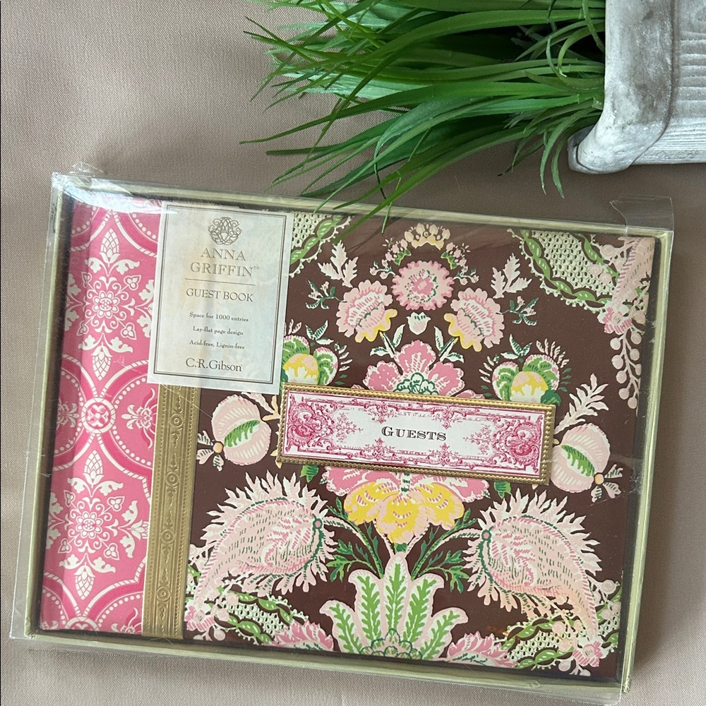 Floral Guest Book NEW paisley design CB Gibson Anna Griffin summer cottage